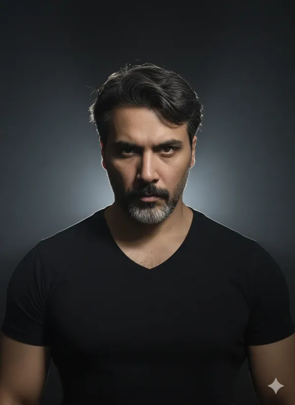 Low-key portrait photography