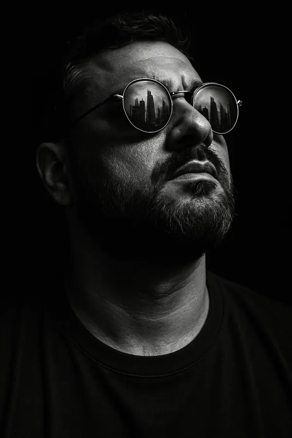 Urban Reflection in Dramatic Light